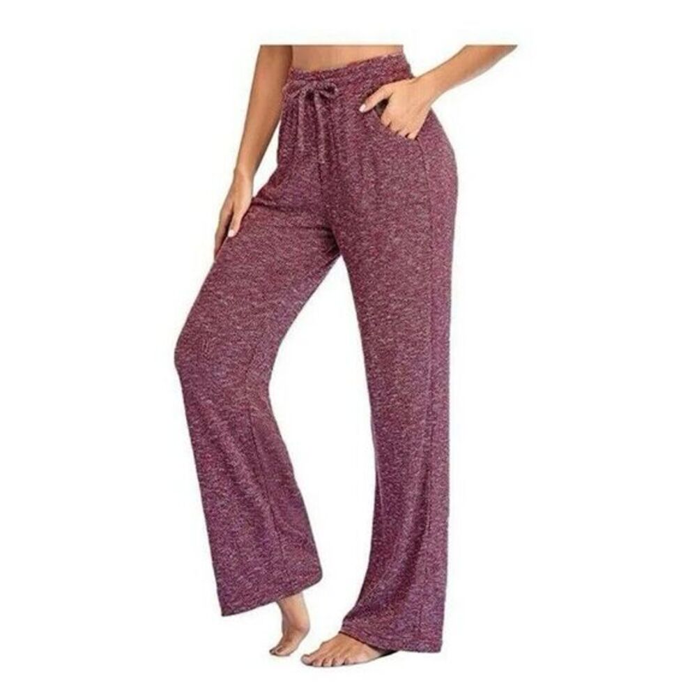 Bobeau Knit Lounge Pants‎ Womens sz M Drawstring Sweatpants Wide Leg Cozy NWOT